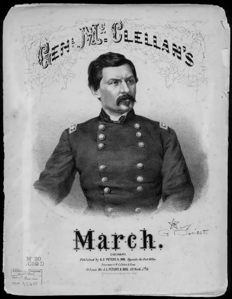 Первая страница нот «Gen: McClellan's grand Марш»