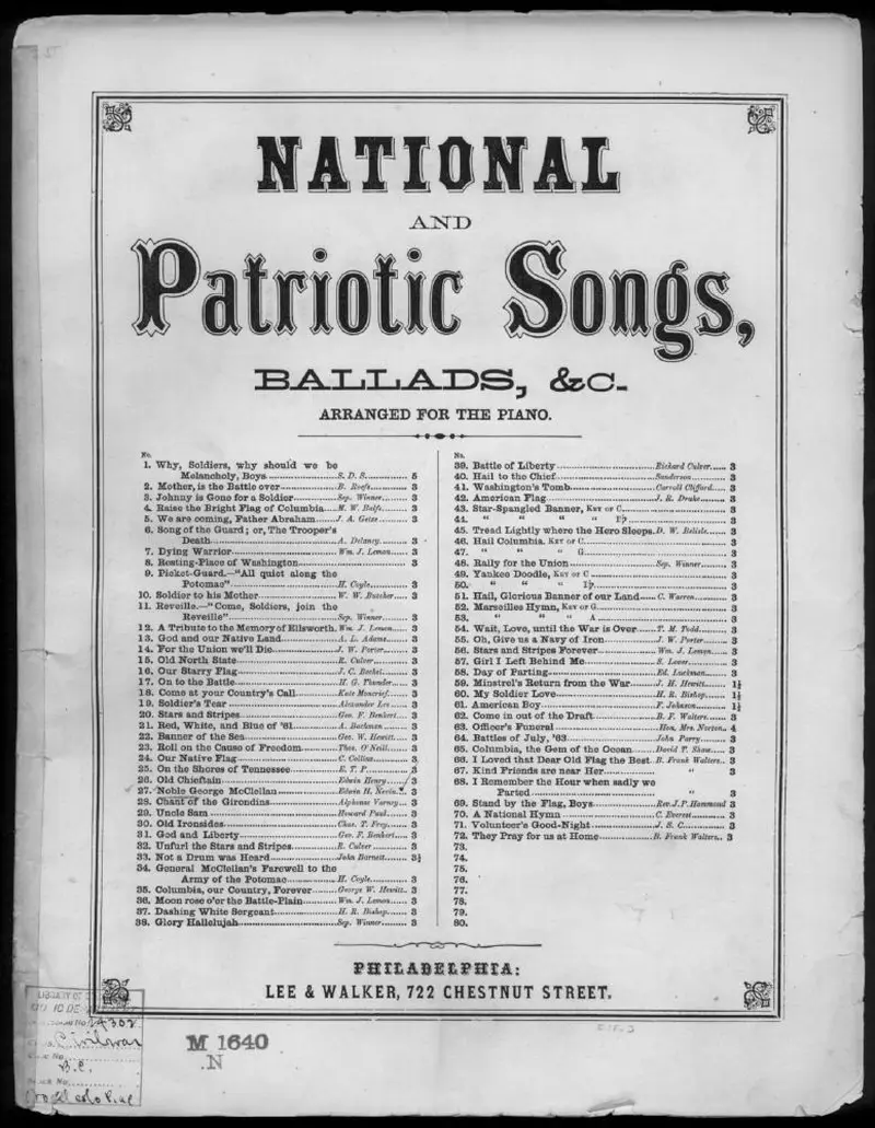 Первая страница нот «The Noble George McClellan»