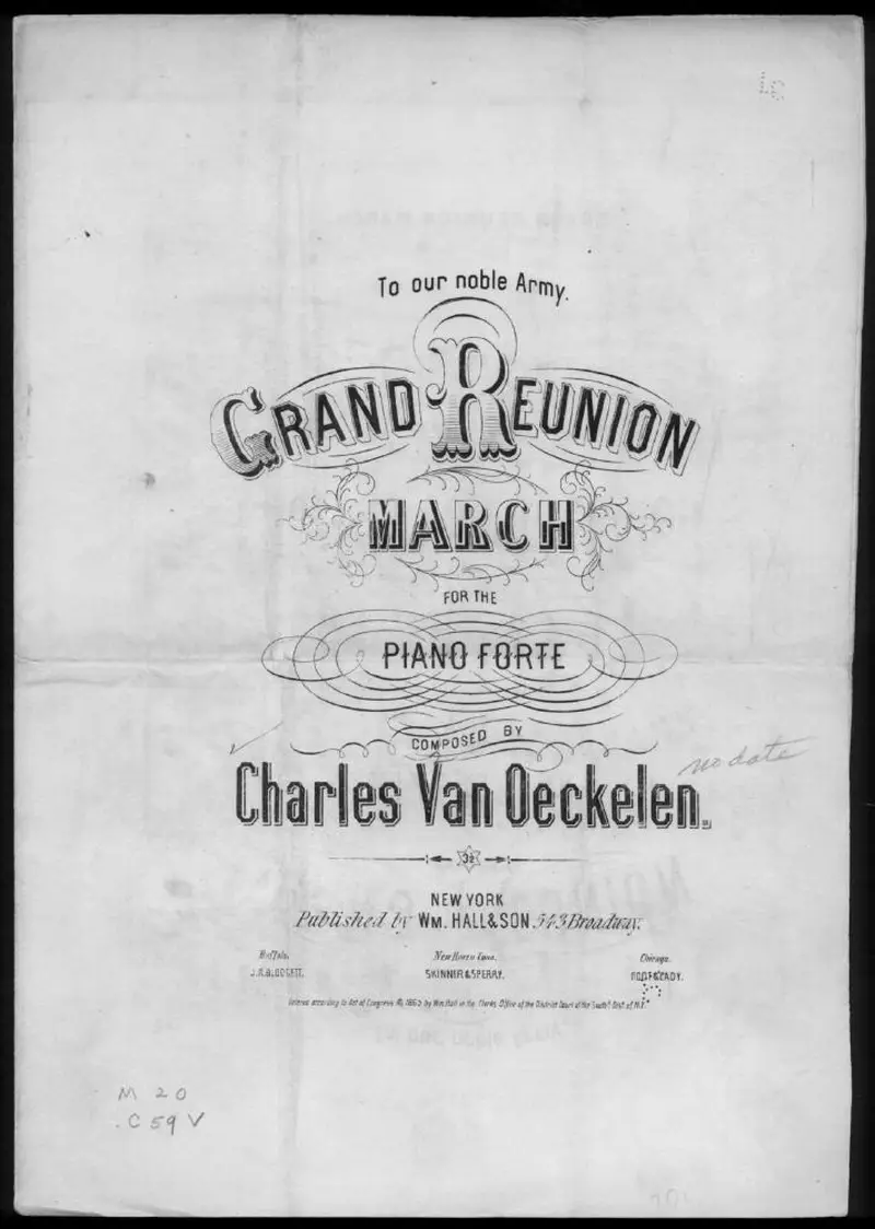 Первая страница нот «Grand reunion Марш»