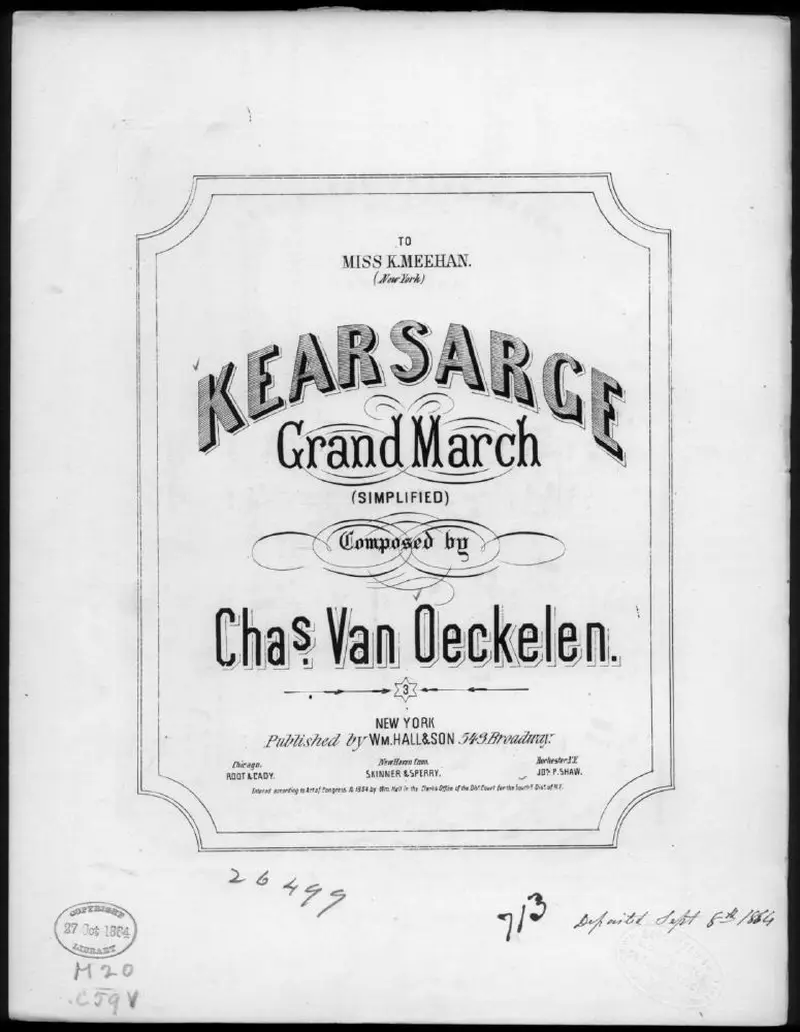 Первая страница нот «Kearsarge grand Марш»