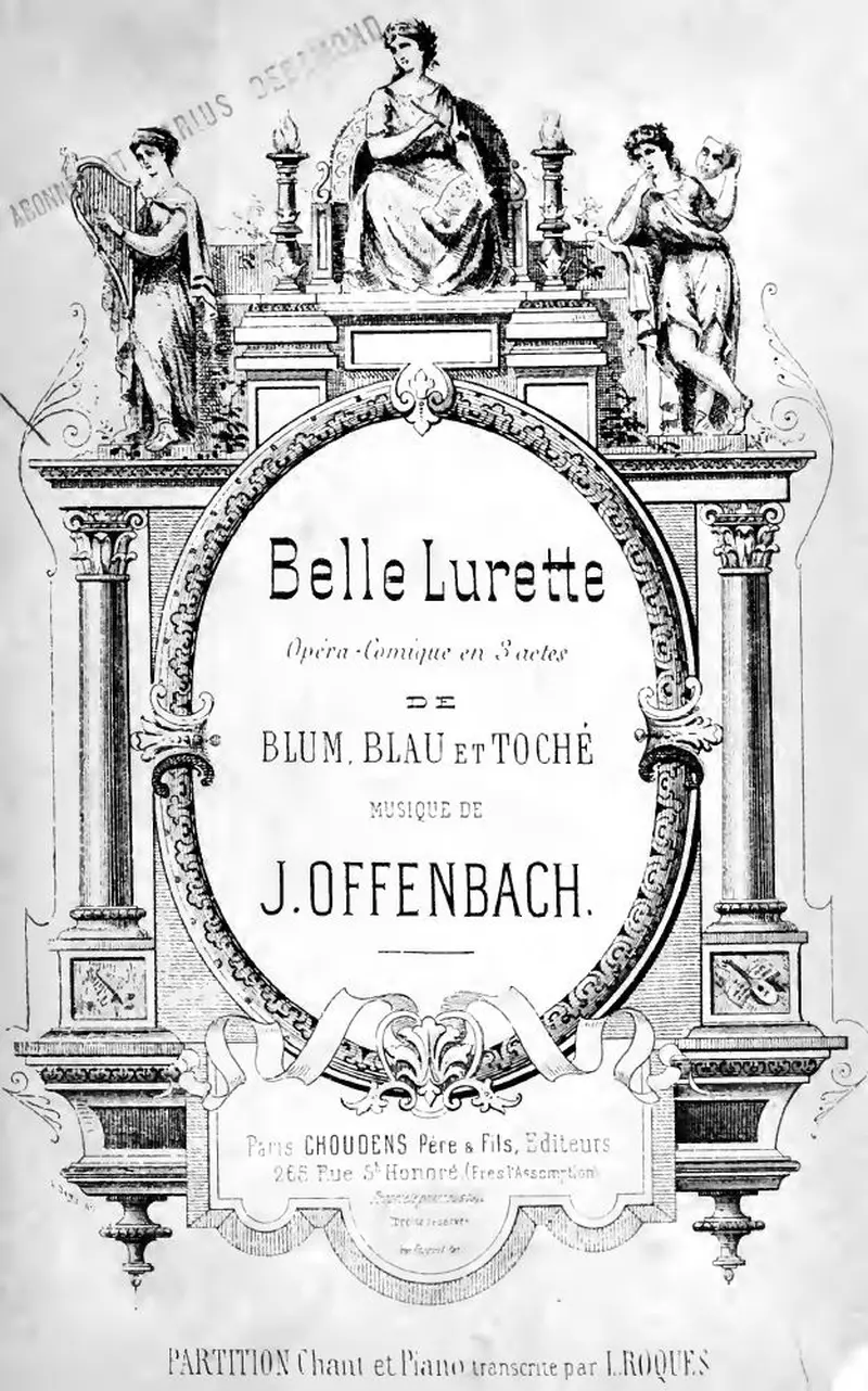 Первая страница нот «Belle Lurette»