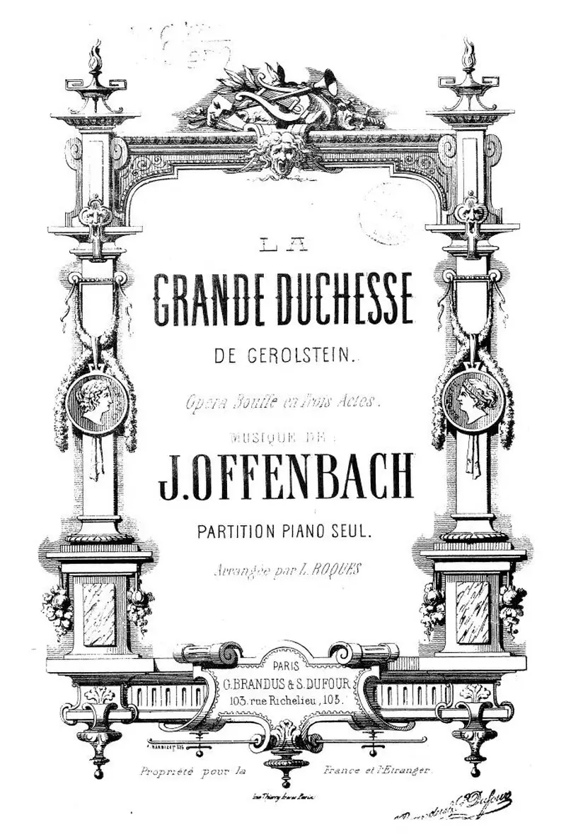 Первая страница нот «La Grande-Duchesse de Gérolstein»