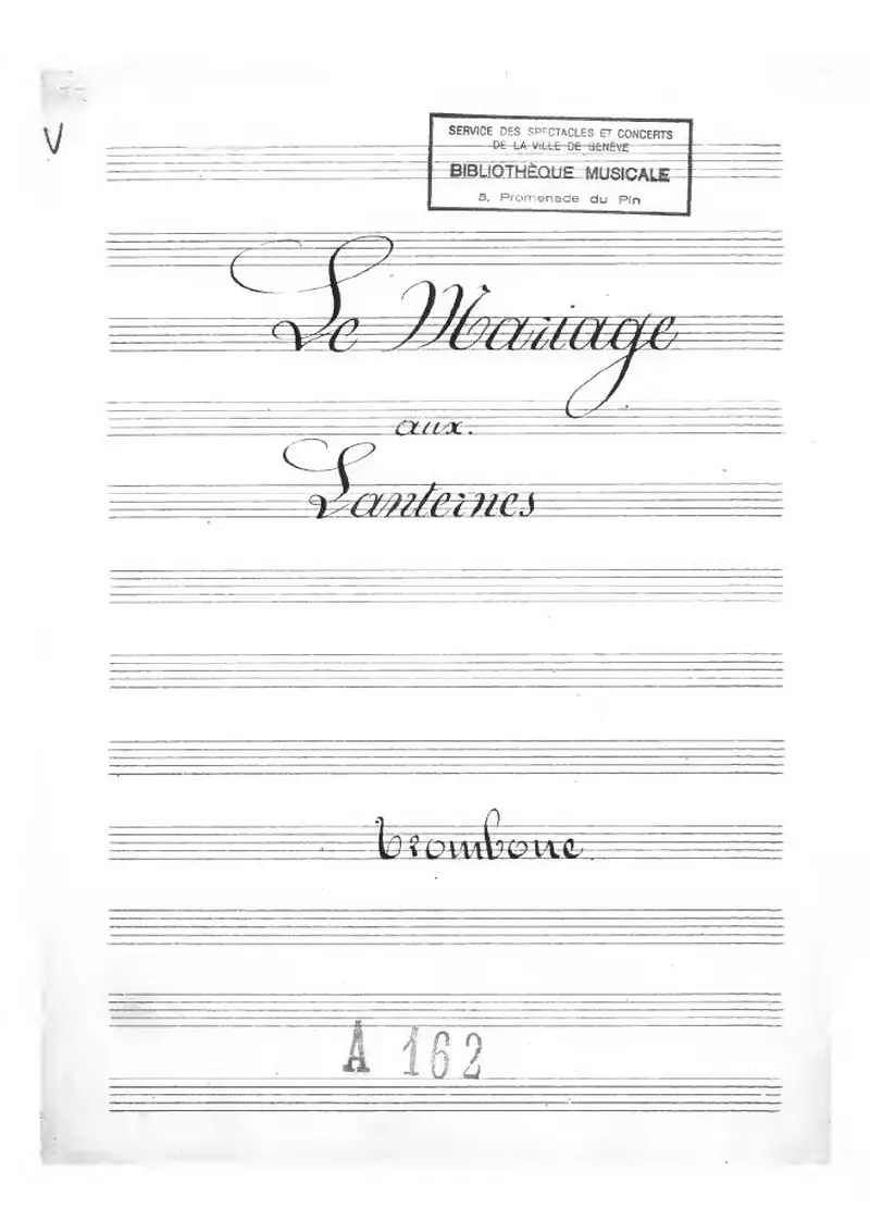 Первая страница нот «Le mariage aux lanternes»