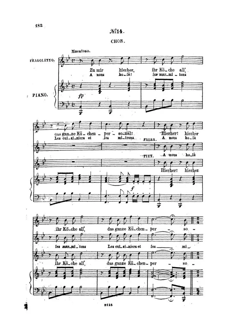 Первая страница нот «Les brigands»