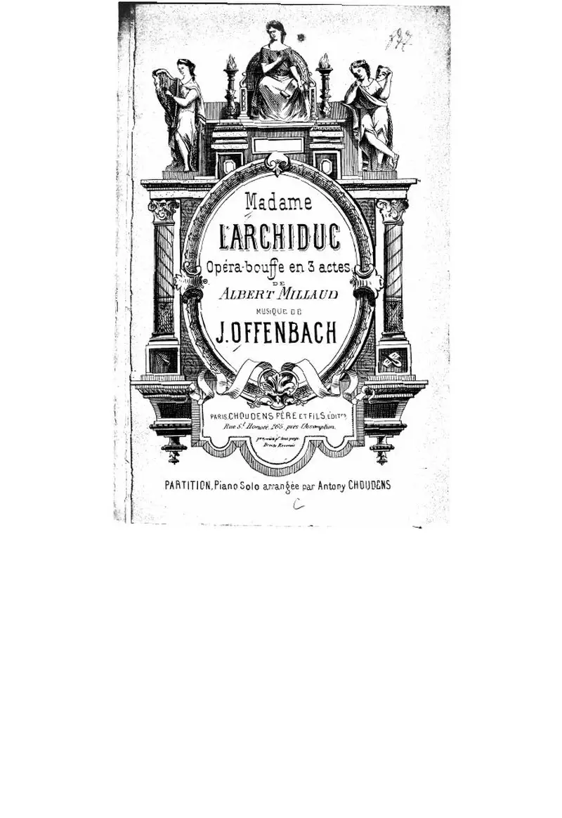 Первая страница нот «Madame l'archiduc»
