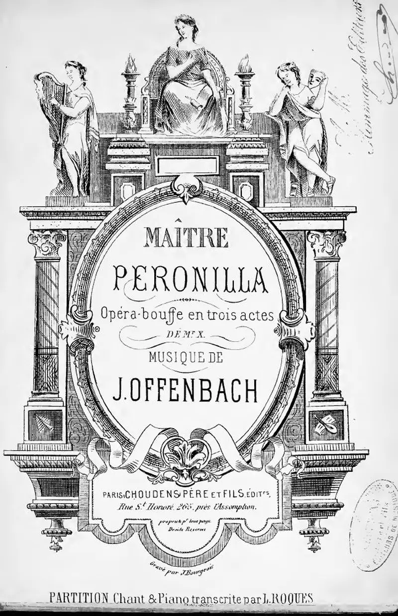 Первая страница нот «Maître Péronilla»