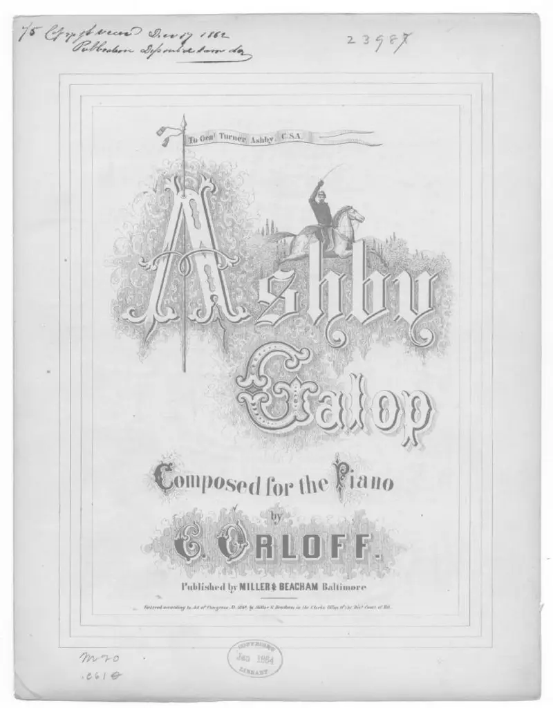 Первая страница нот «Ashby galop»