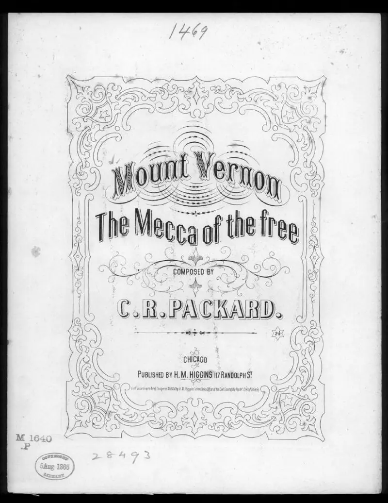 Первая страница нот «The Mecca of the free»
