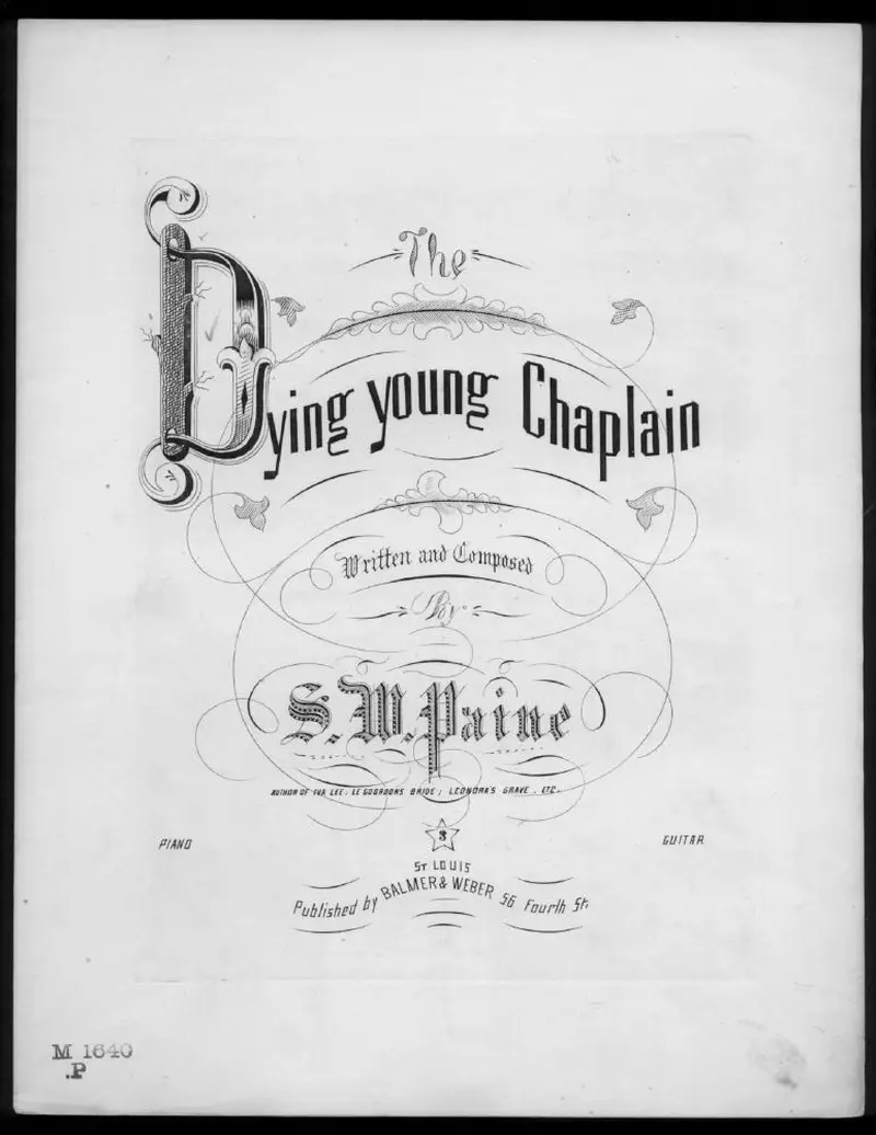 Первая страница нот «The Dying young chaplain»