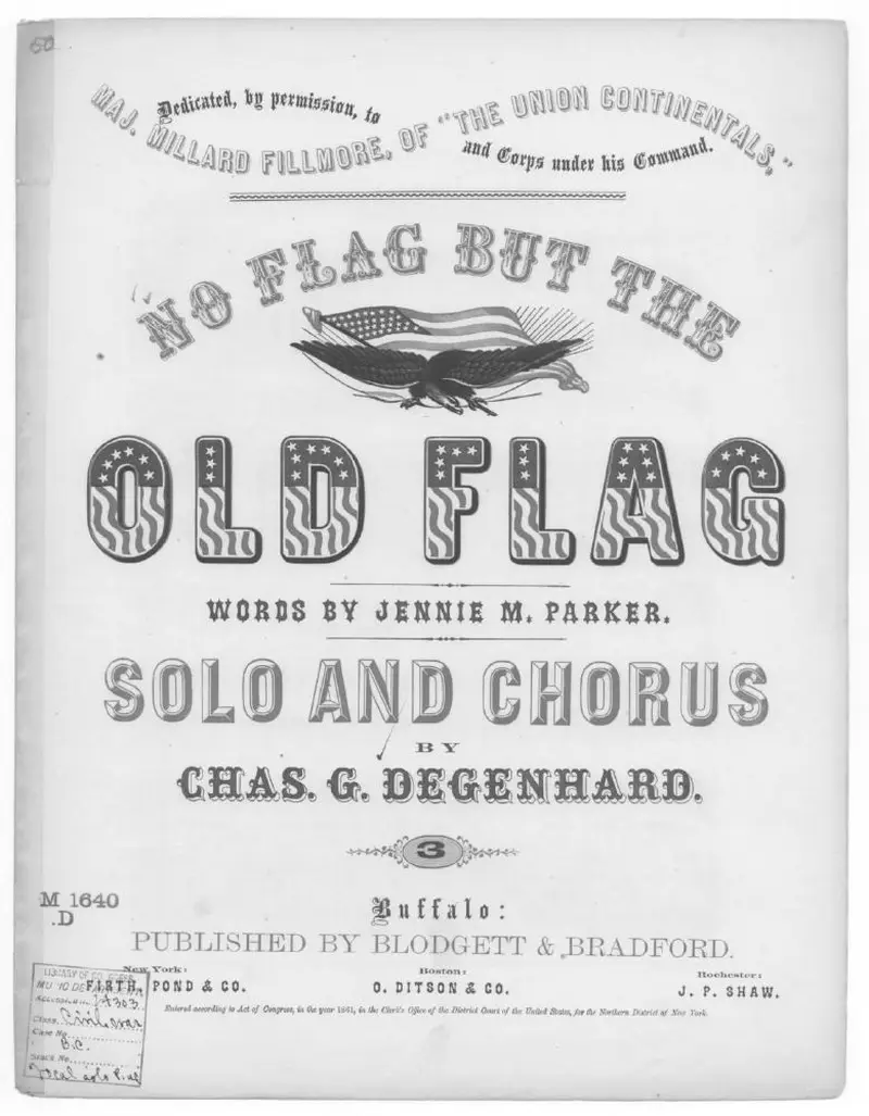 Первая страница нот «No flag but the old flag»