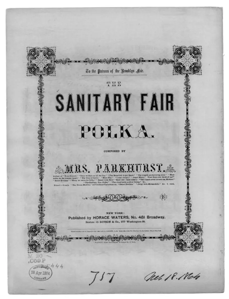 Первая страница нот «The Sanitary fair polka»