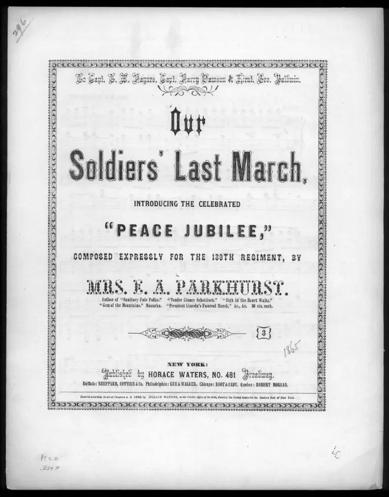 Первая страница нот «Our soldiers' last Марш»