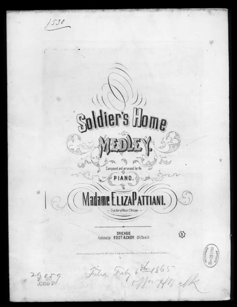 Первая страница нот «Soldier's home medley»