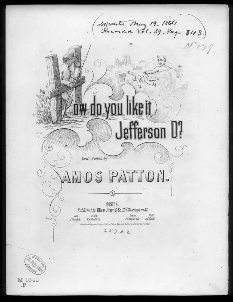 Первая страница нот «How do you like it, Jefferson D?»