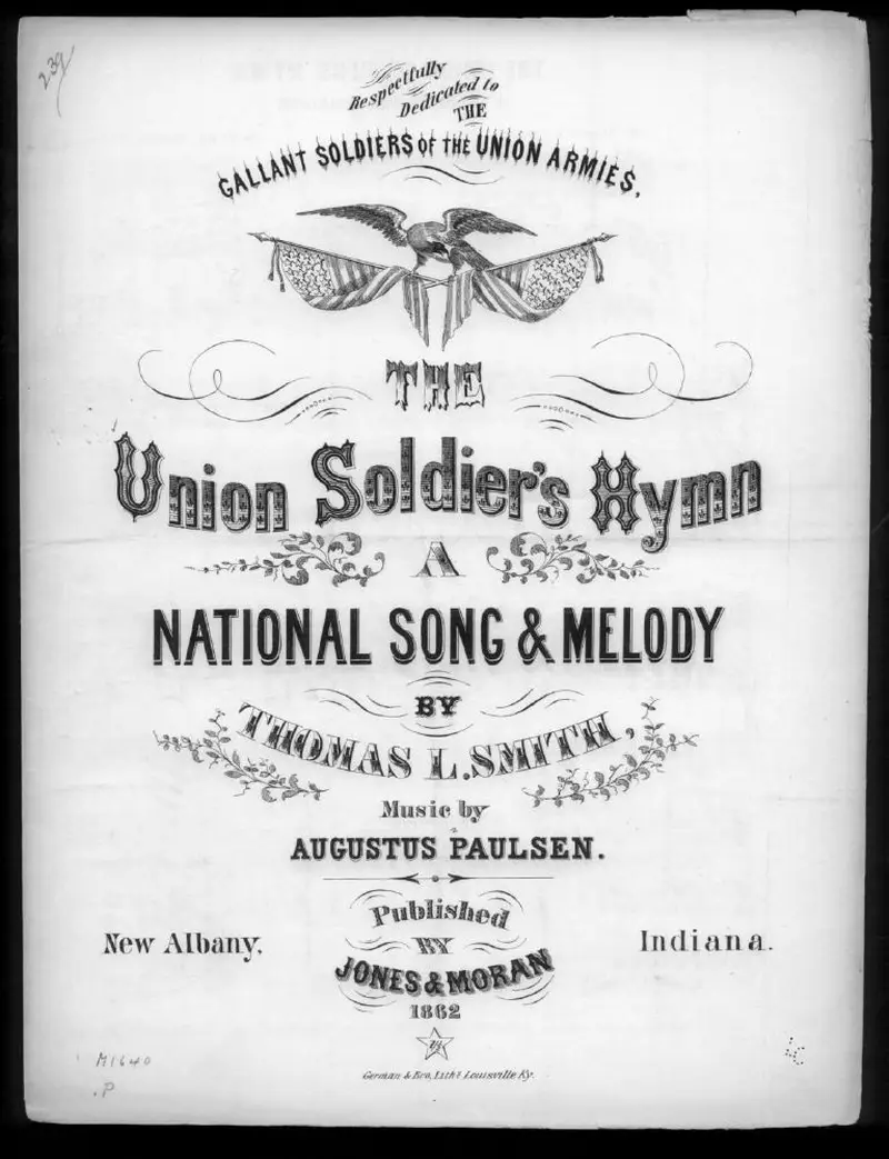 Первая страница нот «The Union soldier's hymn»