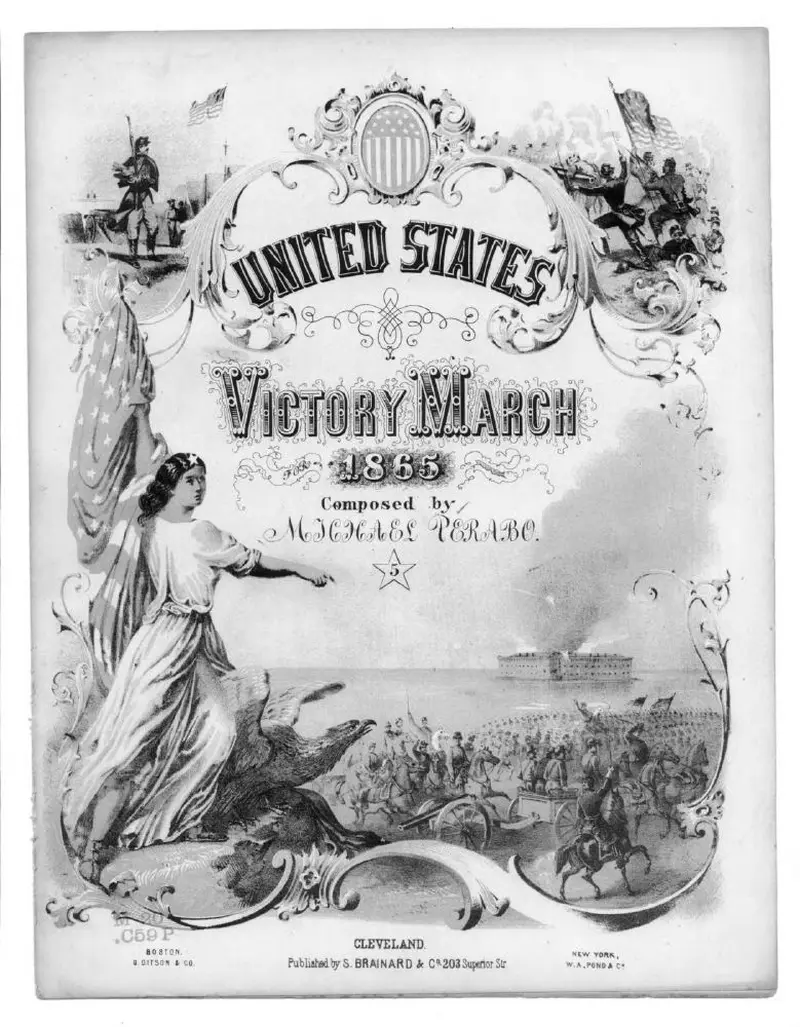 Первая страница нот «Victory Марш for the United States, 1865»