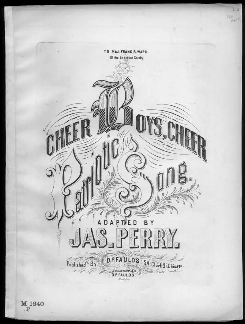 Первая страница нот «Песня of the Union troops»