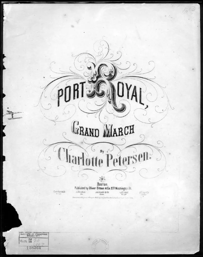Первая страница нот «Port Royal, grand Марш»