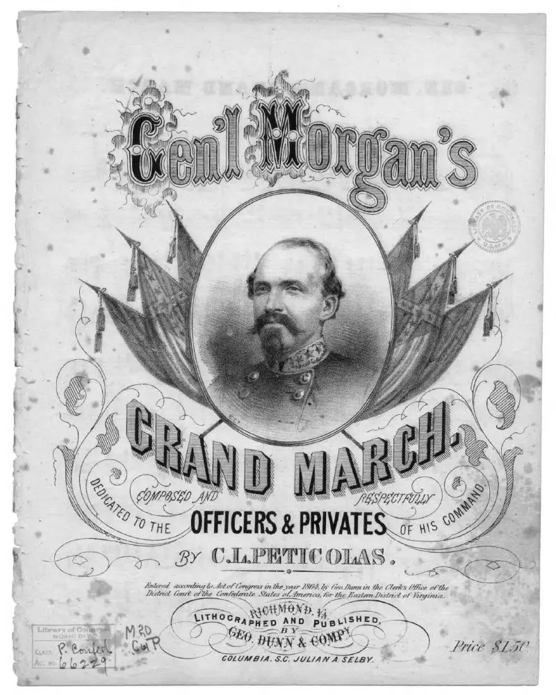 Первая страница нот «Gen. Morgan's grand Марш»