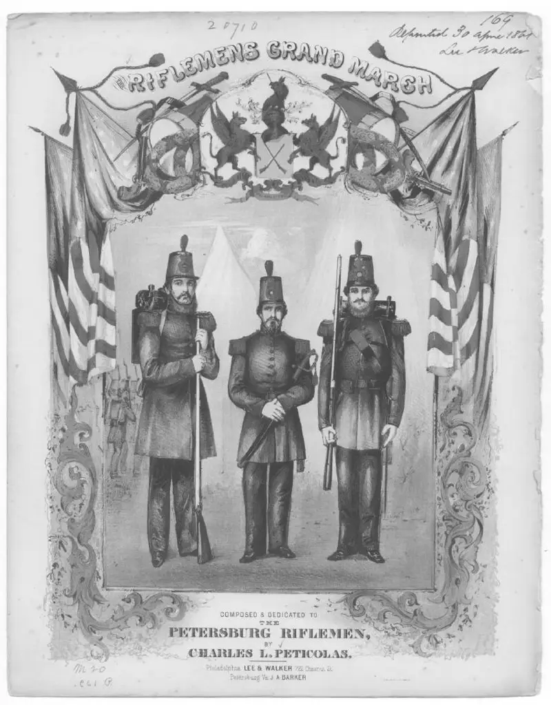 Первая страница нот «Rifleman's grand Марш»