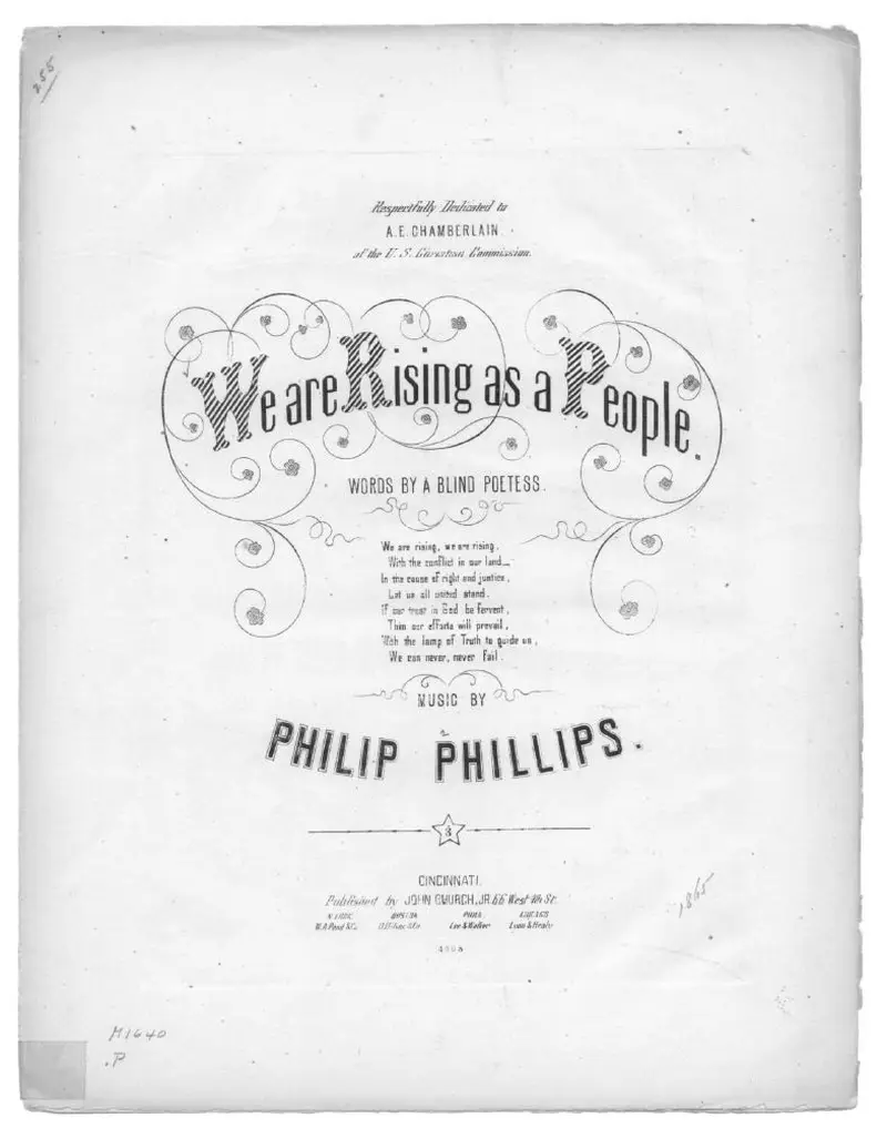 Первая страница нот «We are rising as a people»