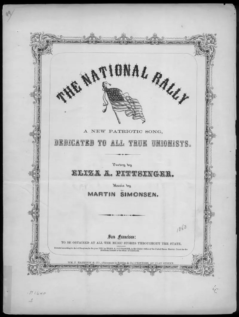 Первая страница нот «The National rally»