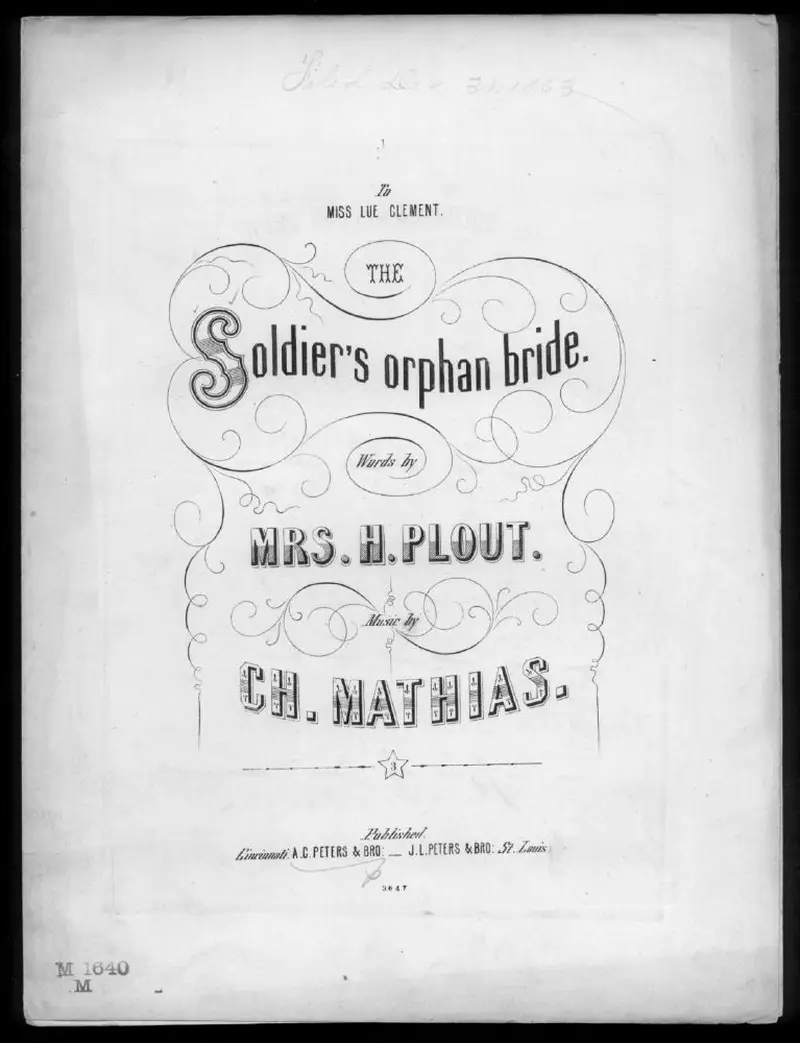 Первая страница нот «The Soldier's orphan bride»