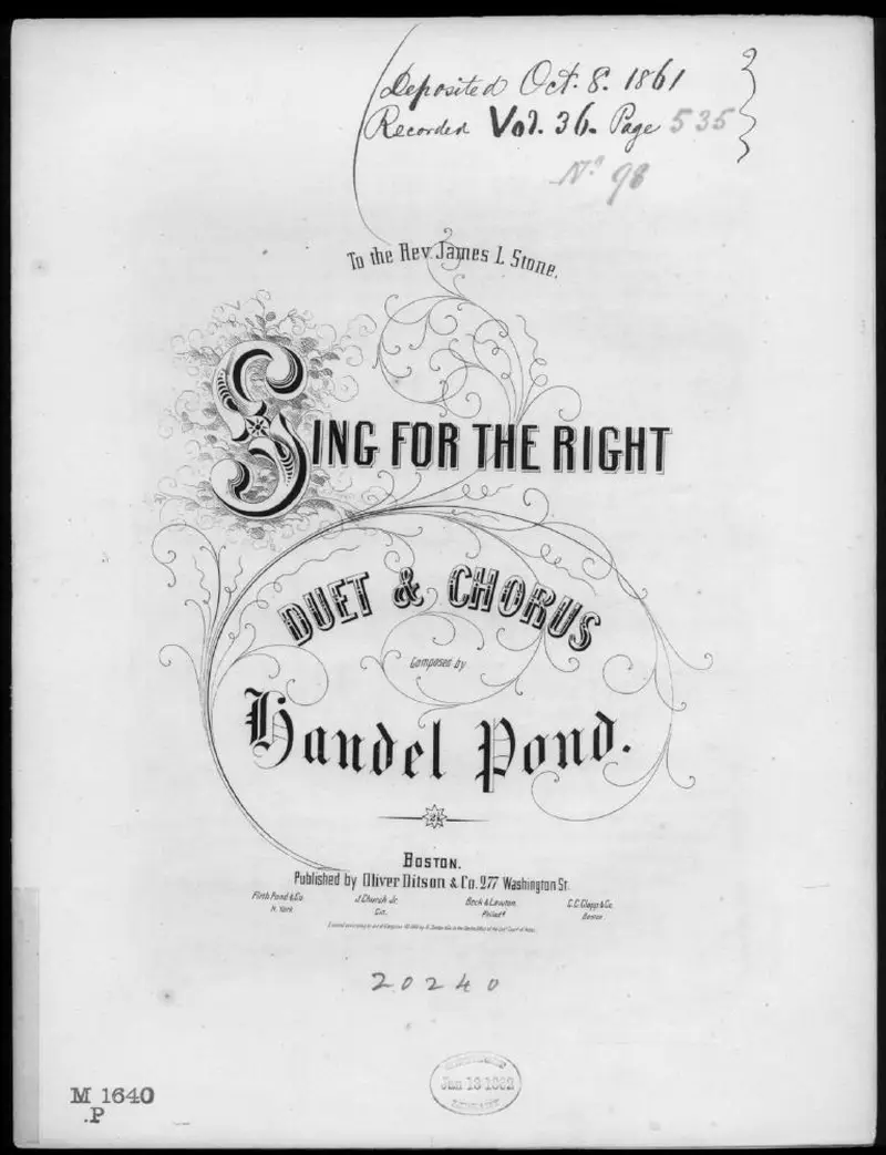 Первая страница нот «Sing for the right»