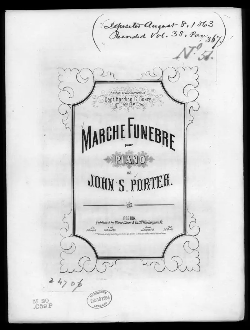 Первая страница нот «Марш funebre»