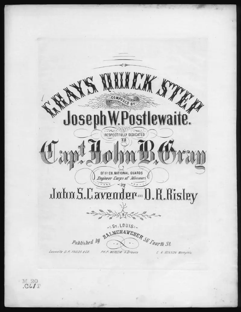 Первая страница нот «Grays quick step»
