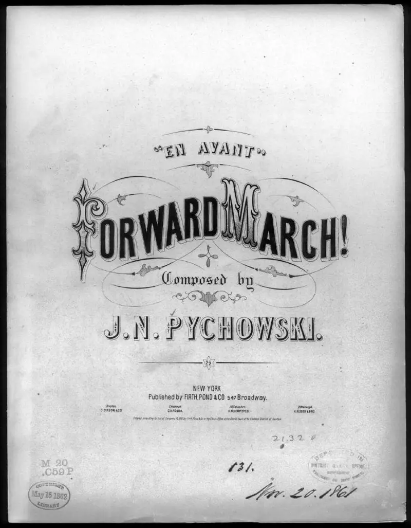 Первая страница нот «En avant! (Forward!)»