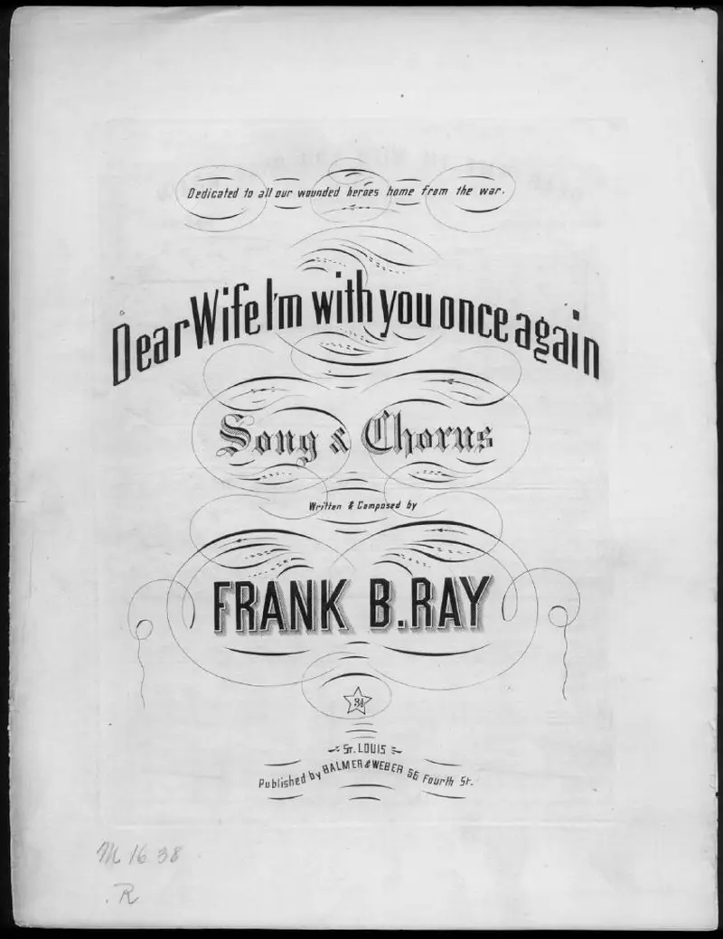 Первая страница нот «Dear wife I'm with you once again»