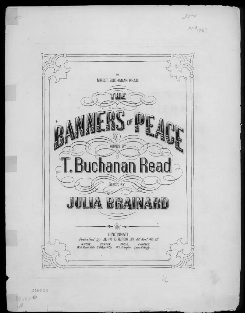Первая страница нот «The Banners of peace»