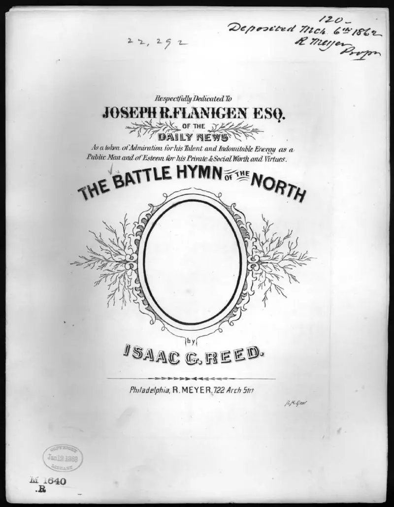 Первая страница нот «The Battle hymn of the north»