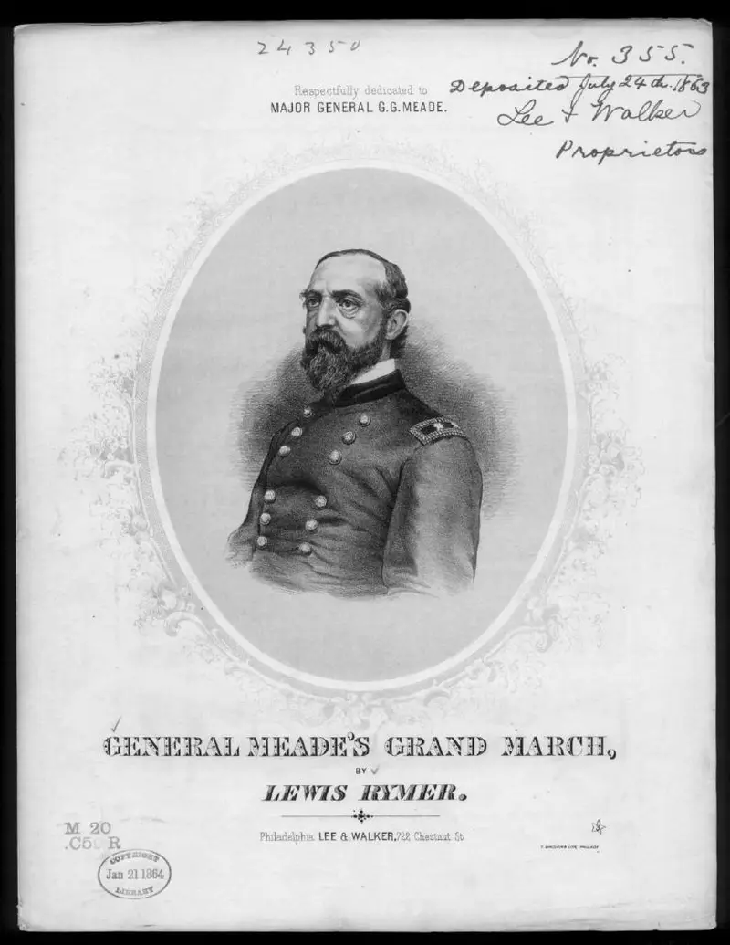 Первая страница нот «General Meade's grand Марш»