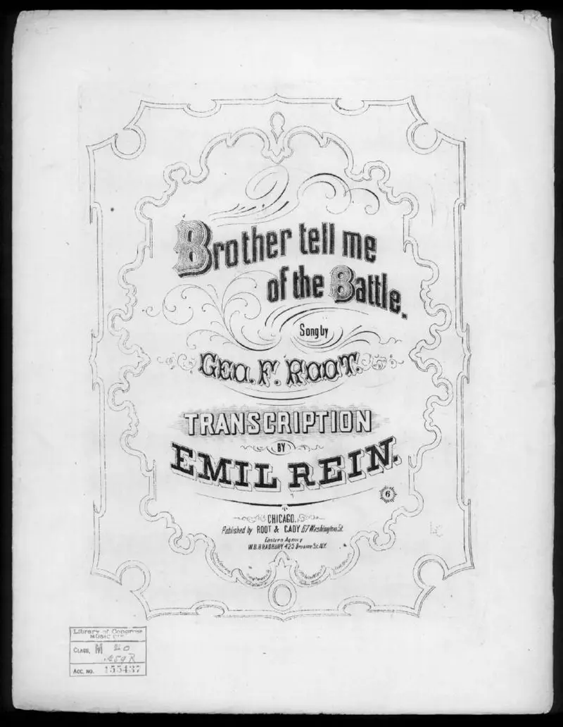 Первая страница нот «Brother tell me of the battle»