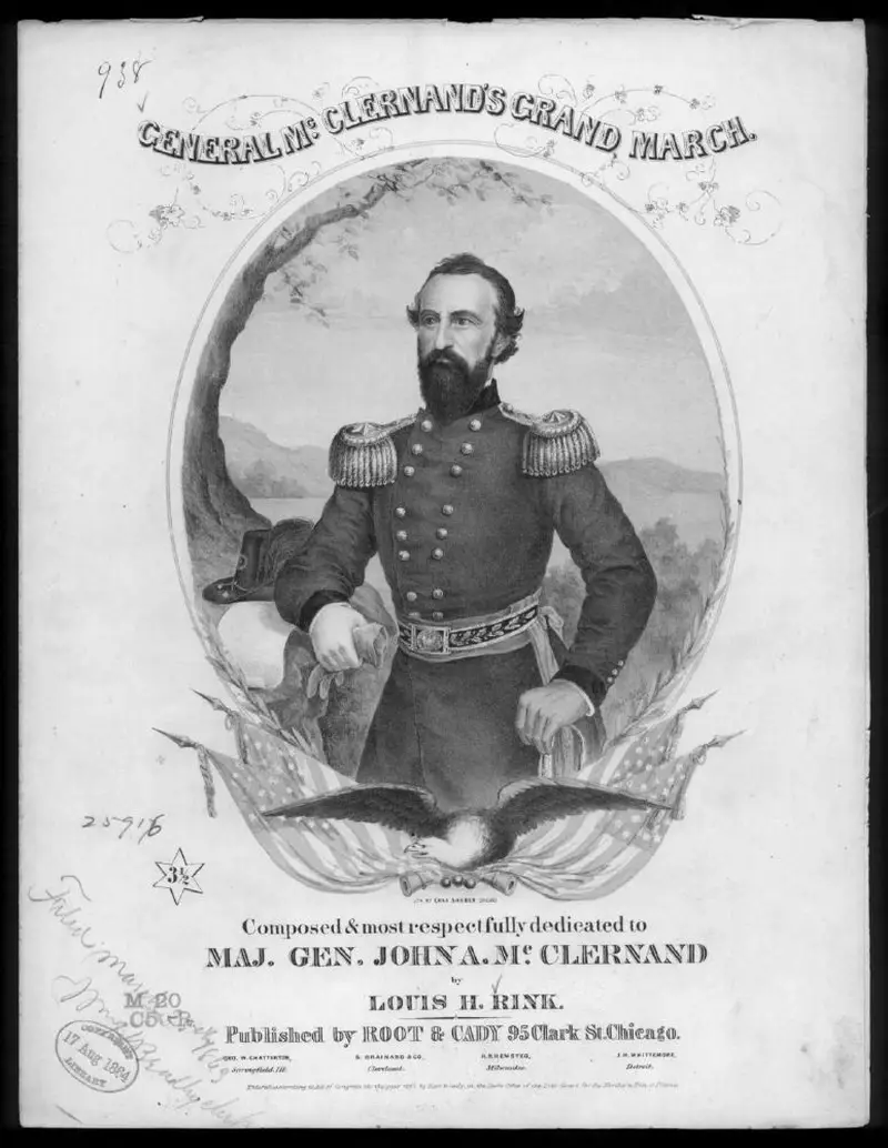 Первая страница нот «General McClernand's grand Марш»