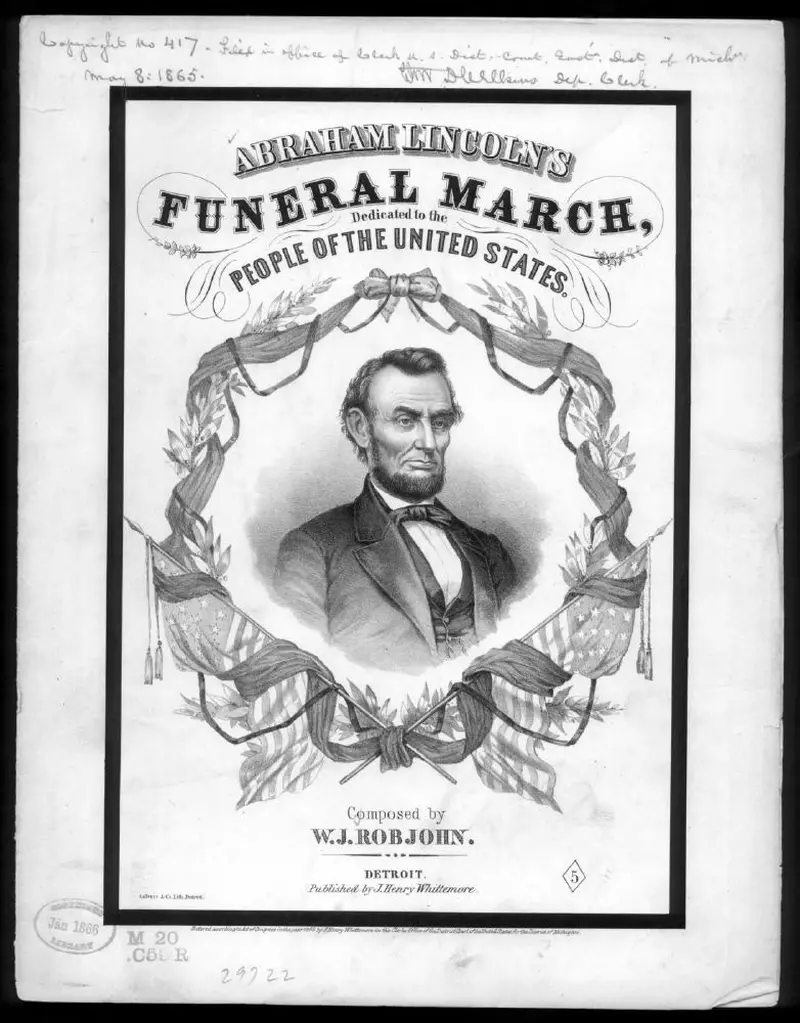 Первая страница нот «Abraham Lincoln's funeral Марш»