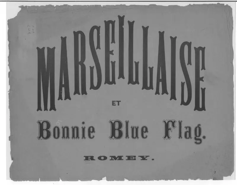 Первая страница нот «La Marseillaise et bonnie blue flag»