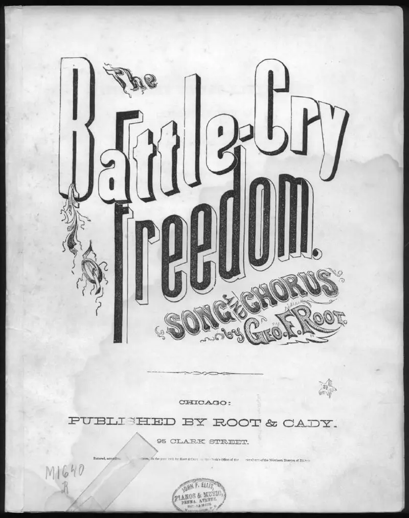 Первая страница нот «The battle cry of freedom»