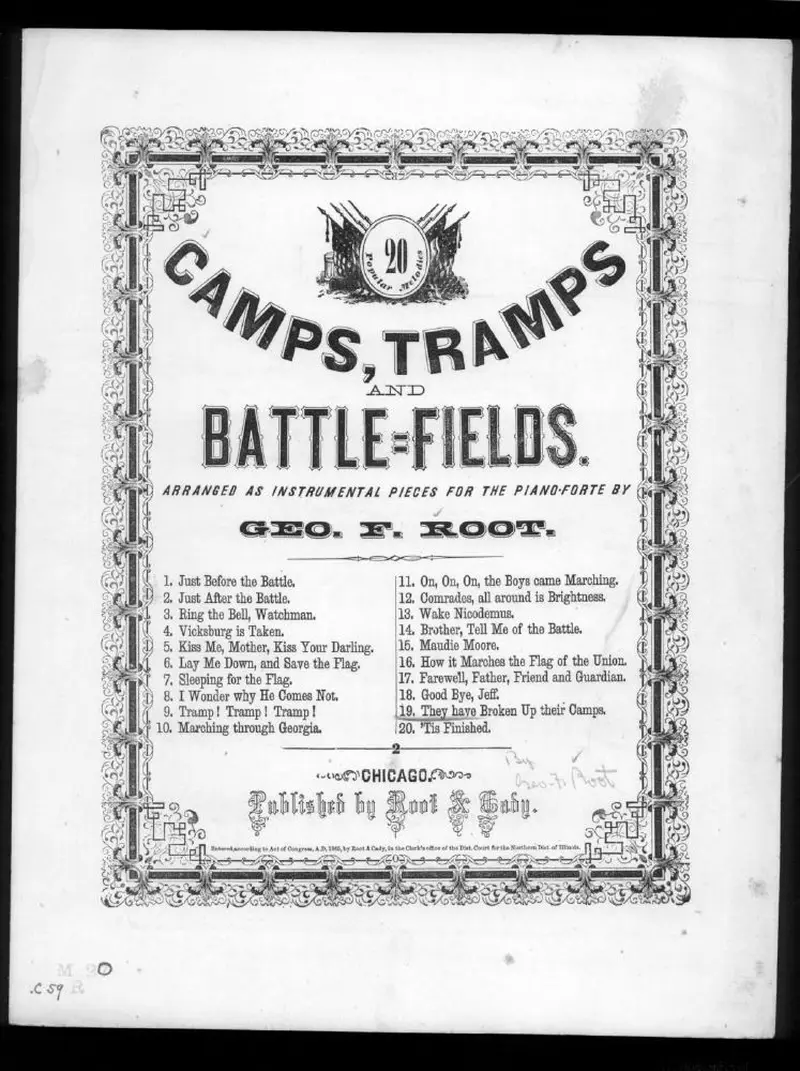 Первая страница нот «They have broken up their camps»