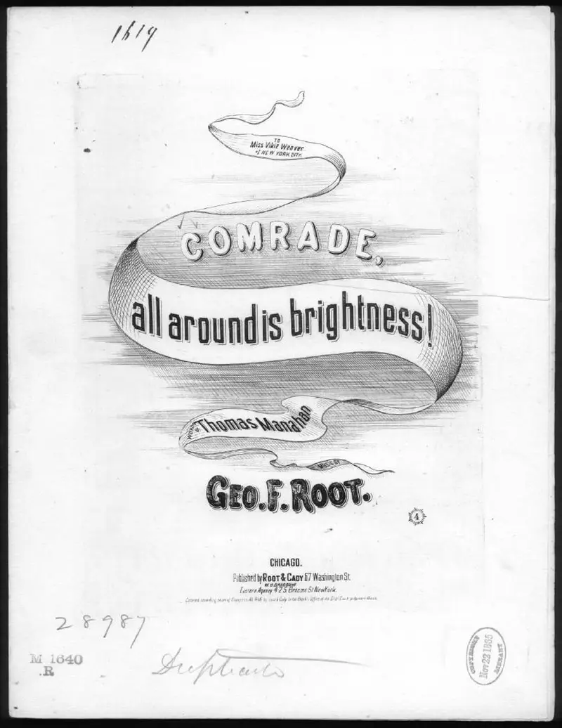 Первая страница нот «Comrade, all around is brightness!»