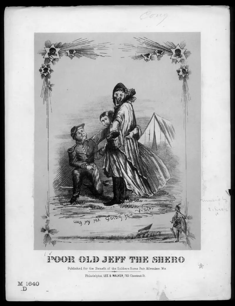 Первая страница нот «Poor old Jeff the shero»