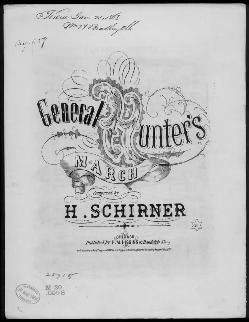 Первая страница нот «General Hunter's Марш»