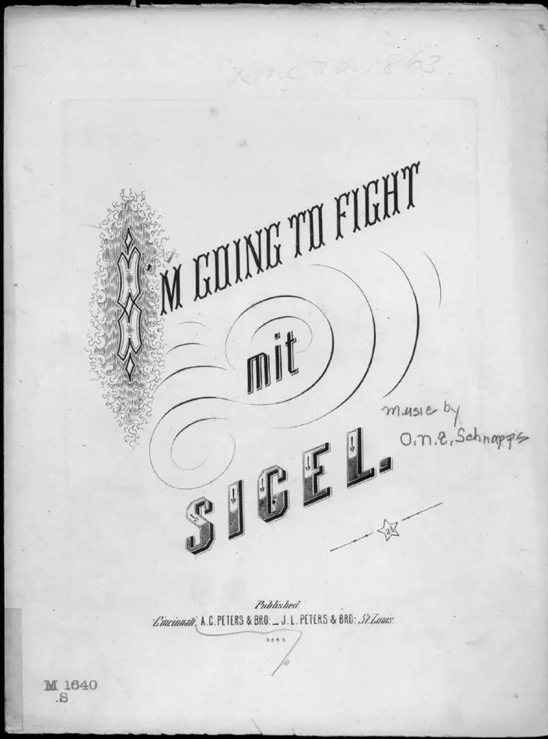 Первая страница нот «I'm going to fight mit Sigel»