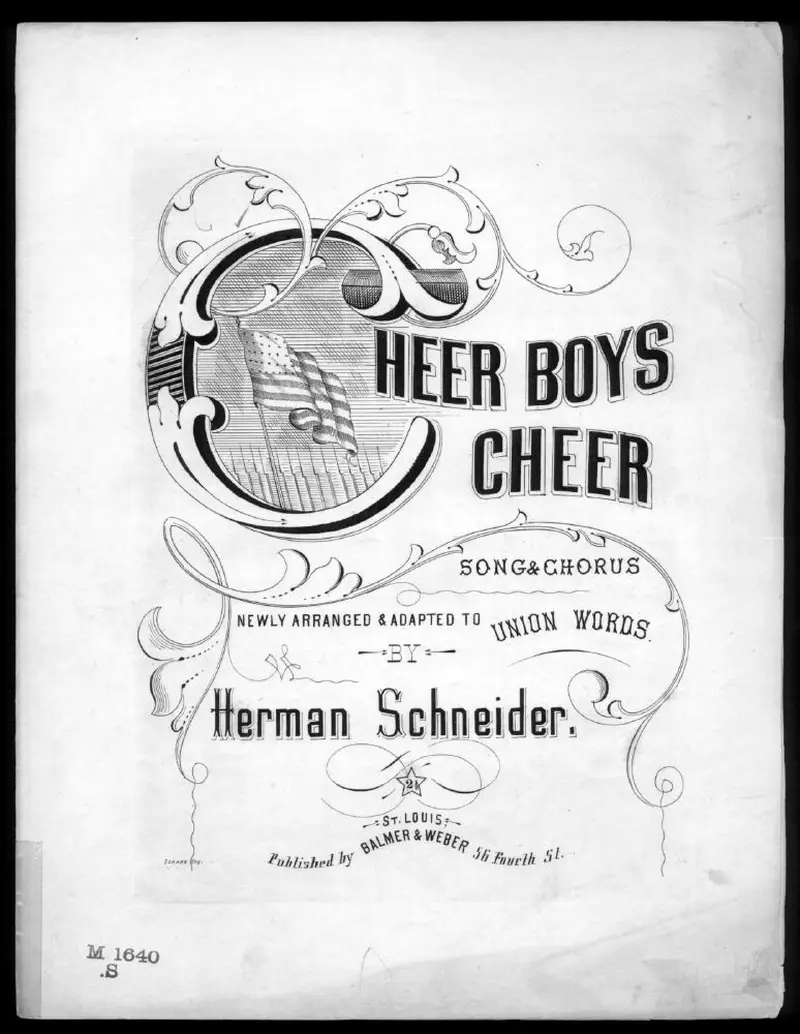 Первая страница нот «Cheer, boys, cheer»