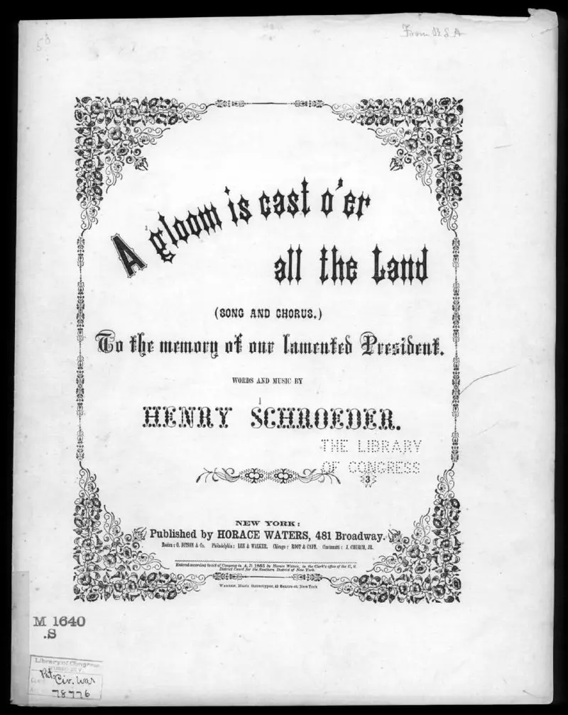 Первая страница нот «A Gloom is cast o'er all the land!»