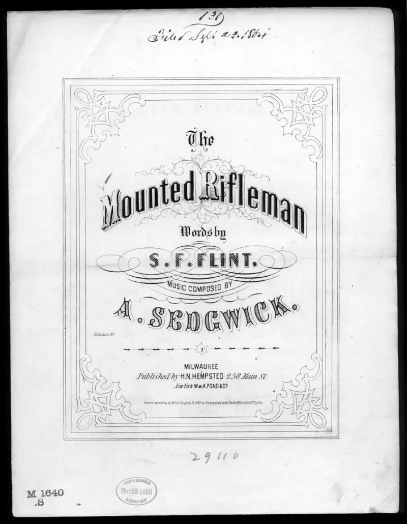 Первая страница нот «The Mounted rifleman»