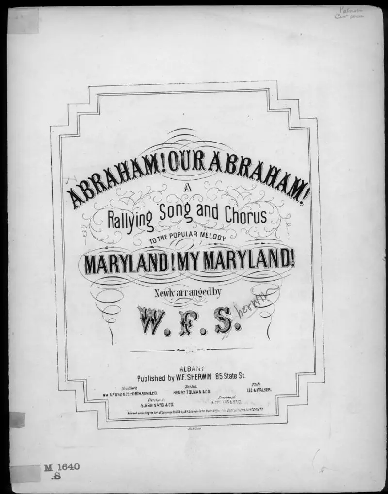 Первая страница нот «Abraham, our Abraham»