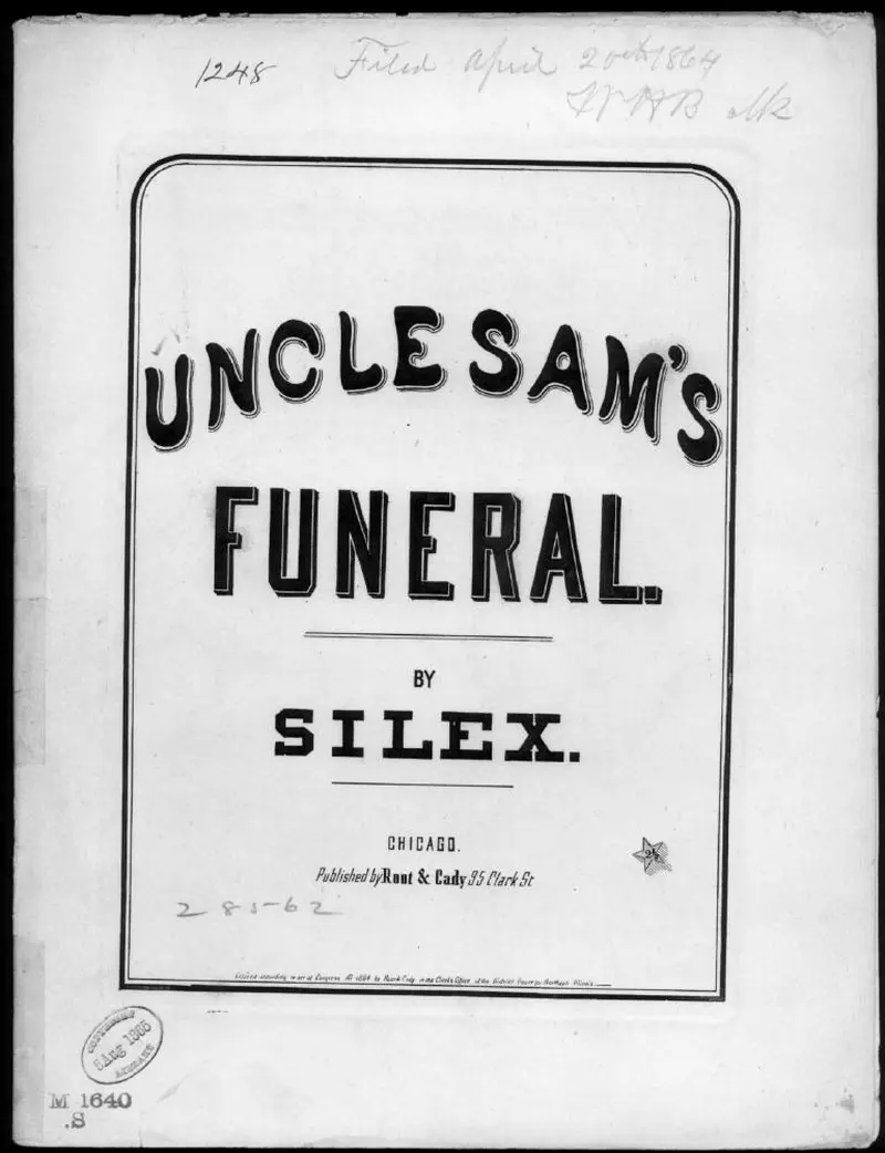 Первая страница нот «Uncle Sam's funeral»